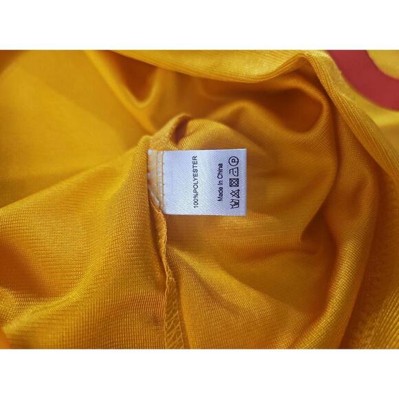 NWT Average Joes Yellow V-Neck Peter Lafleur Dodgeball Jersey XL - Picture 6 of 9